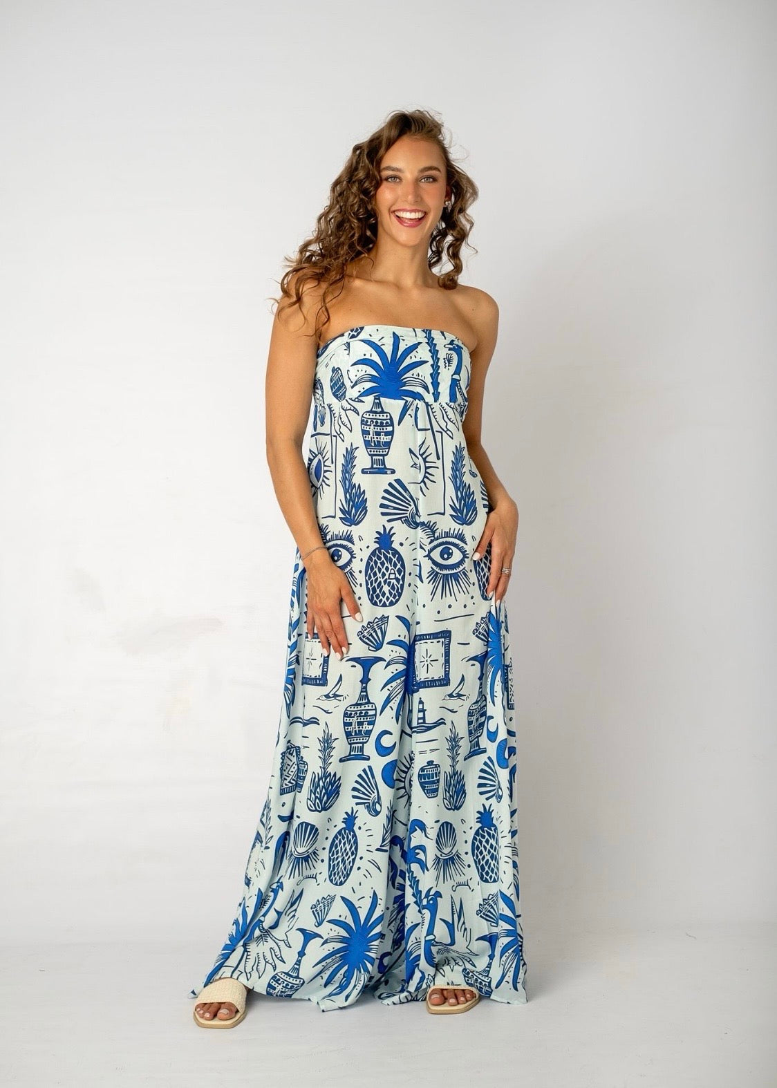 Carmen Playsuit – Greek Islands