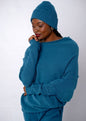 Urban Cozi Asymmetrical Sweater in Breonne Blue