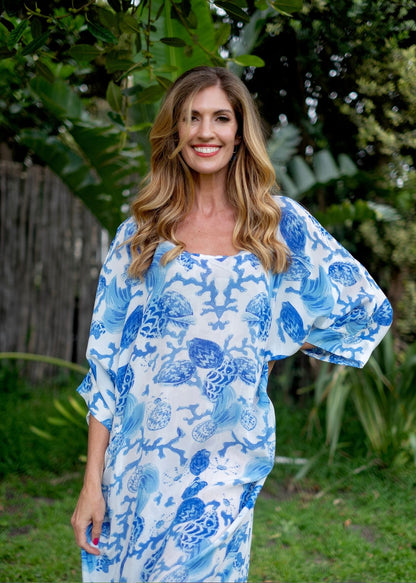 Gina Kaftan in Blue and White