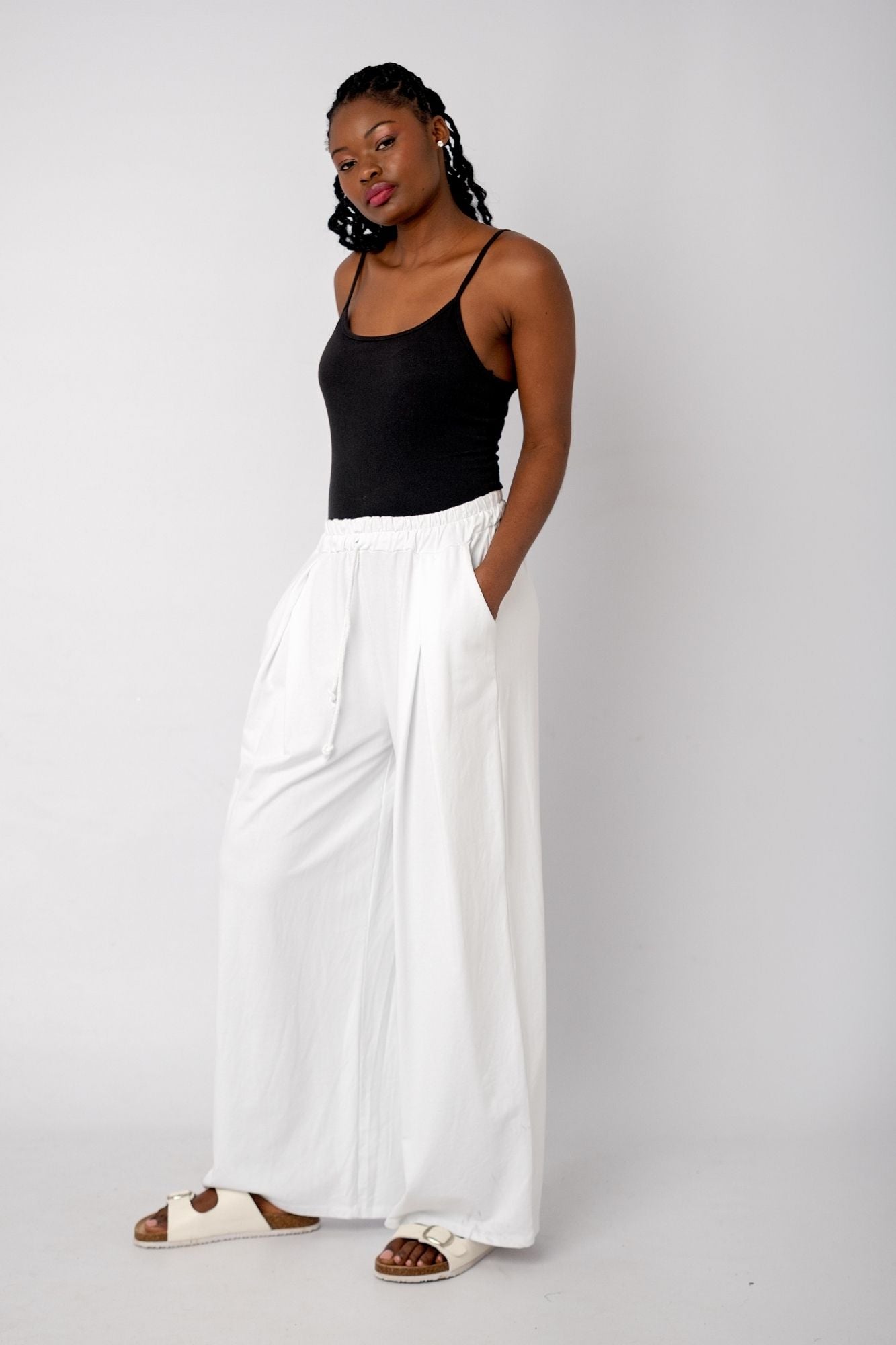 The Super Slouch Trakkie pants  in White