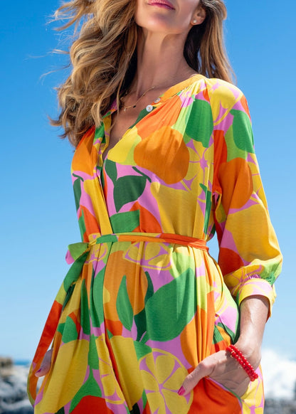 Andrea Dress in Orange citrus