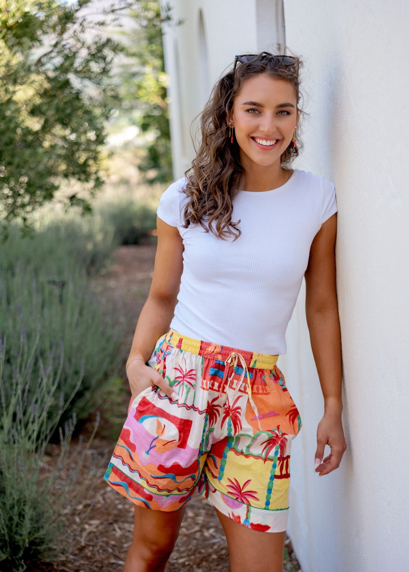 The Isola Short Set in Coral Tropical