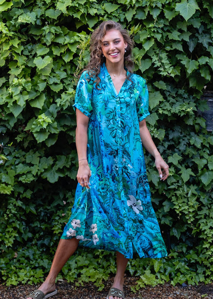 Maxine Dress in Blue Paradise