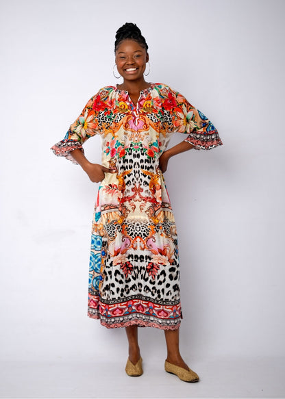 Jubilee Dress in Safari Sunset Blend