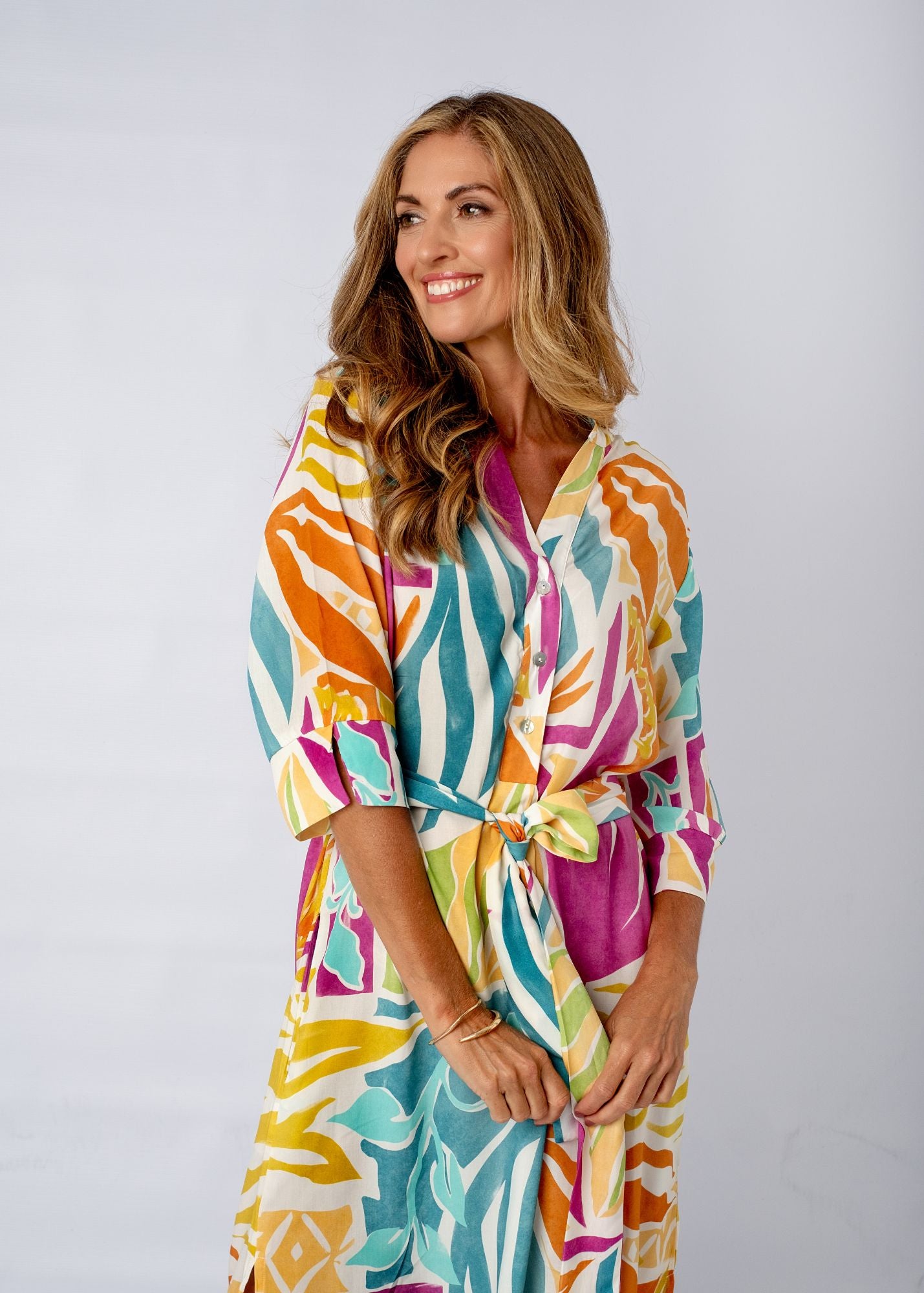 Fergie Cuffed Sleeve  Dress,  Shoreline