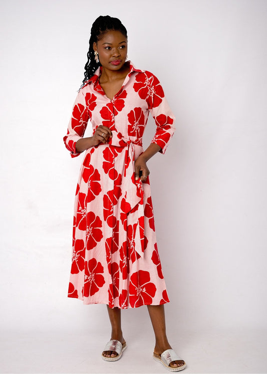 Marigold Dress in Poppy Cascade