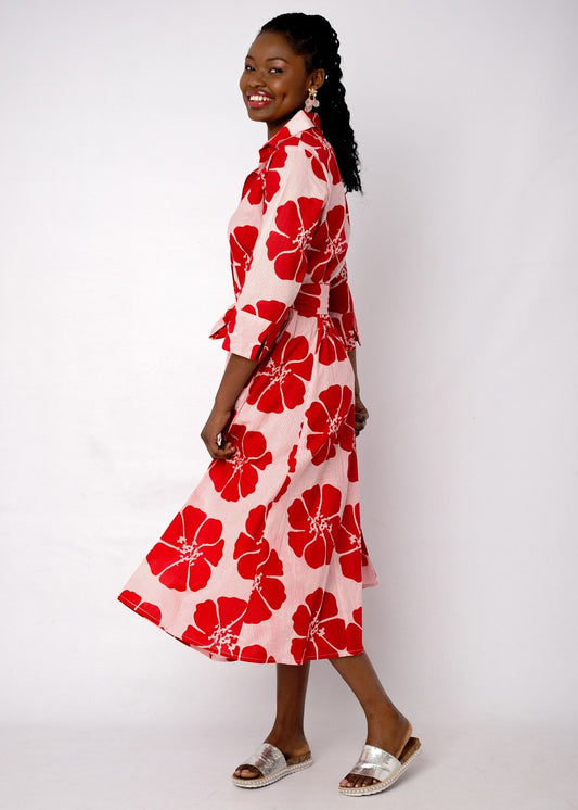 Marigold Dress in Poppy Cascade