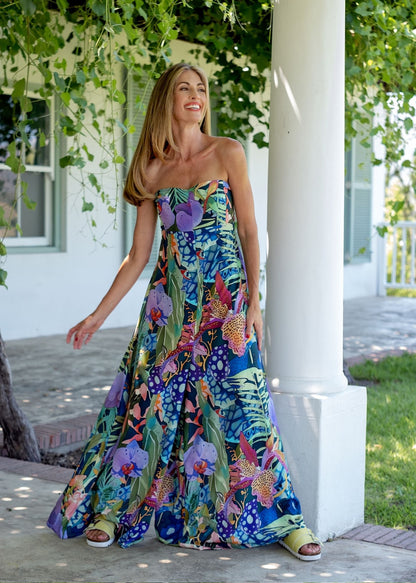 Carmen Playsuit – Purple Iris