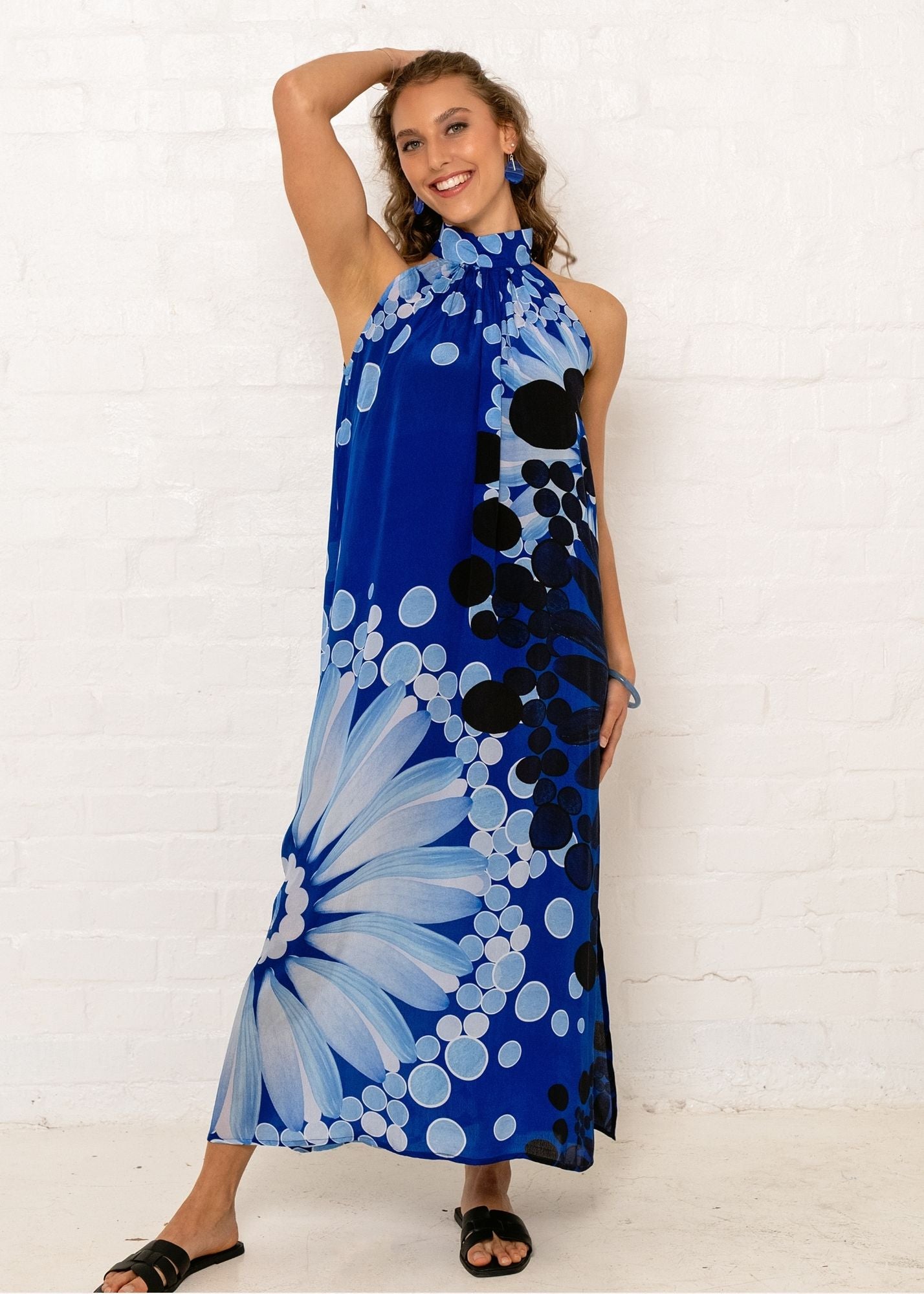 Brooke Dress in Blue Pop