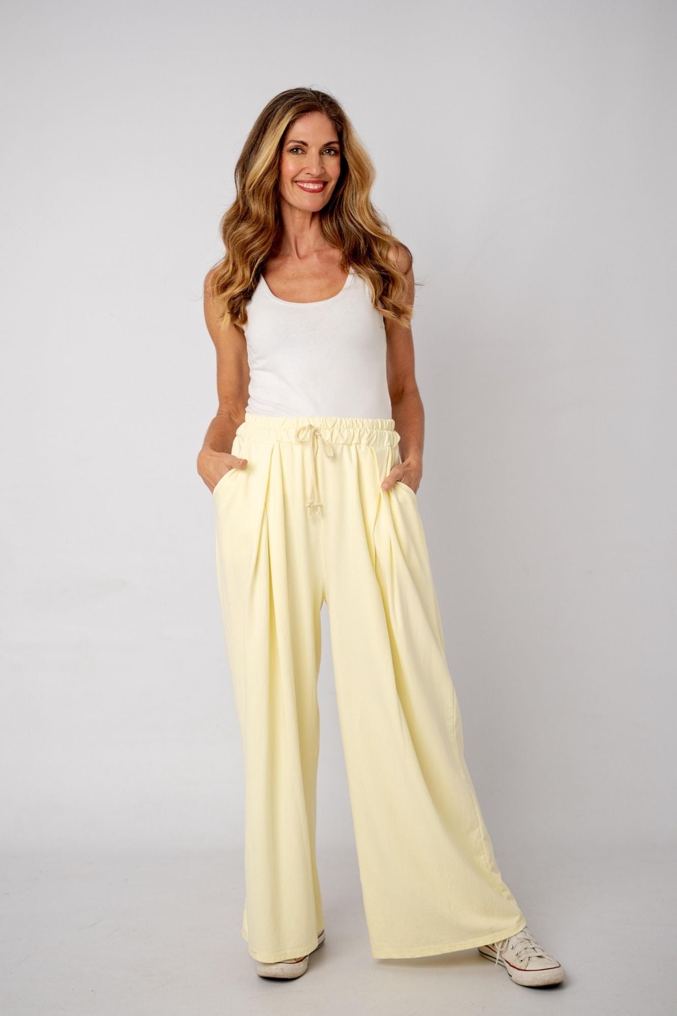 The Super Slouch Trakkie pants  in Butter Yellow