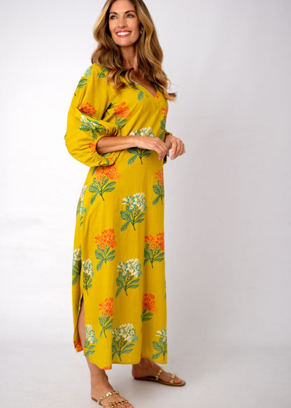 Gloria Dress (Puff Sleeve) Citrus Punch