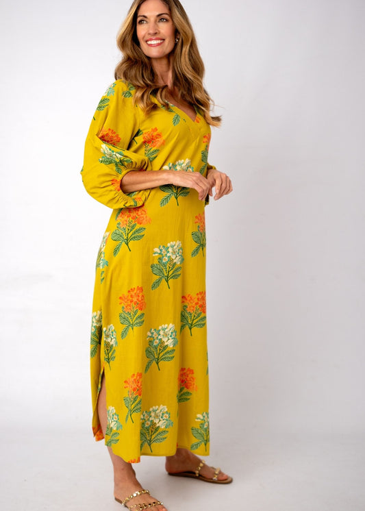 Gloria Dress (Puff Sleeve) Citrus Punch