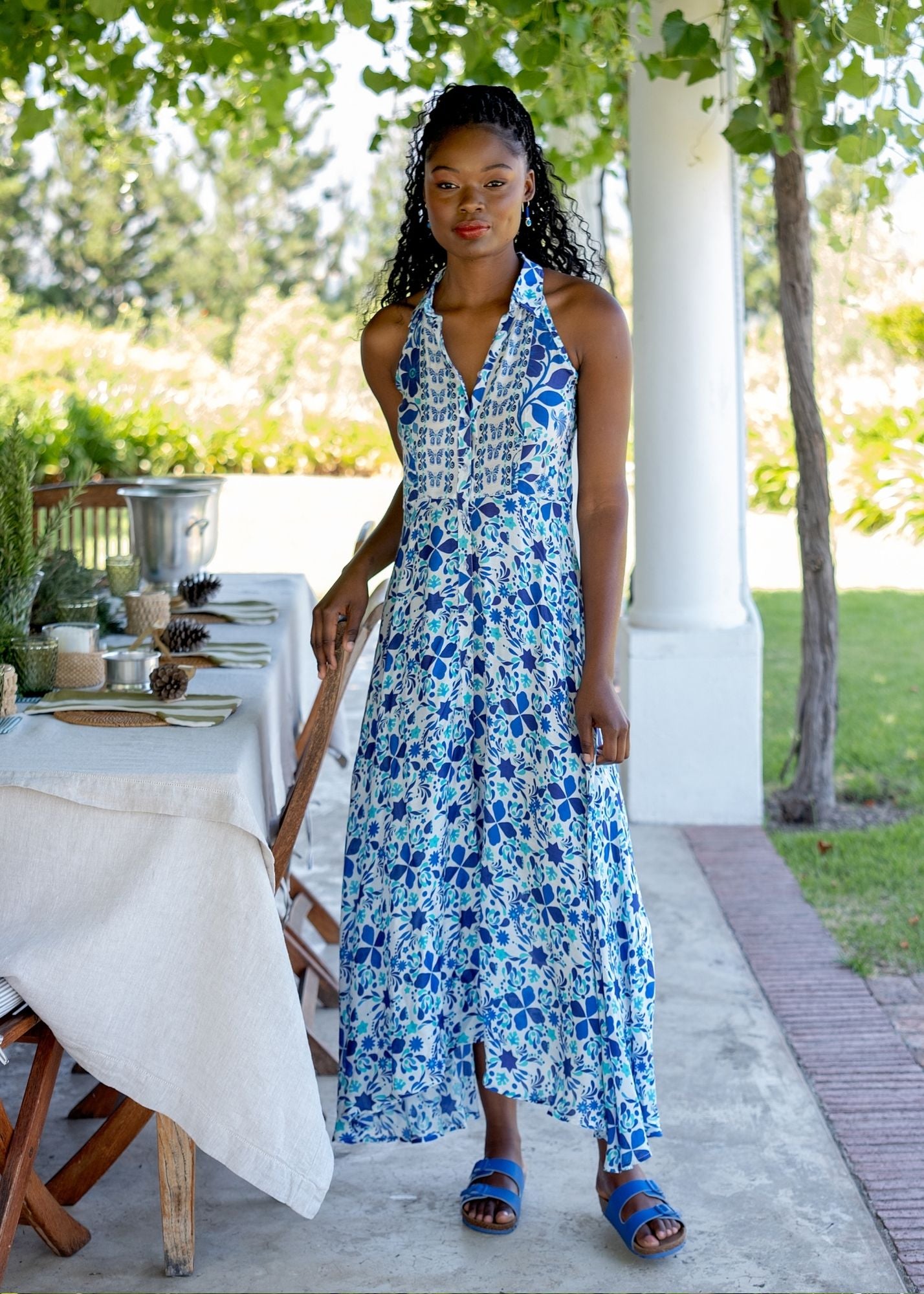 Tracy Dress in Butterfly Blue