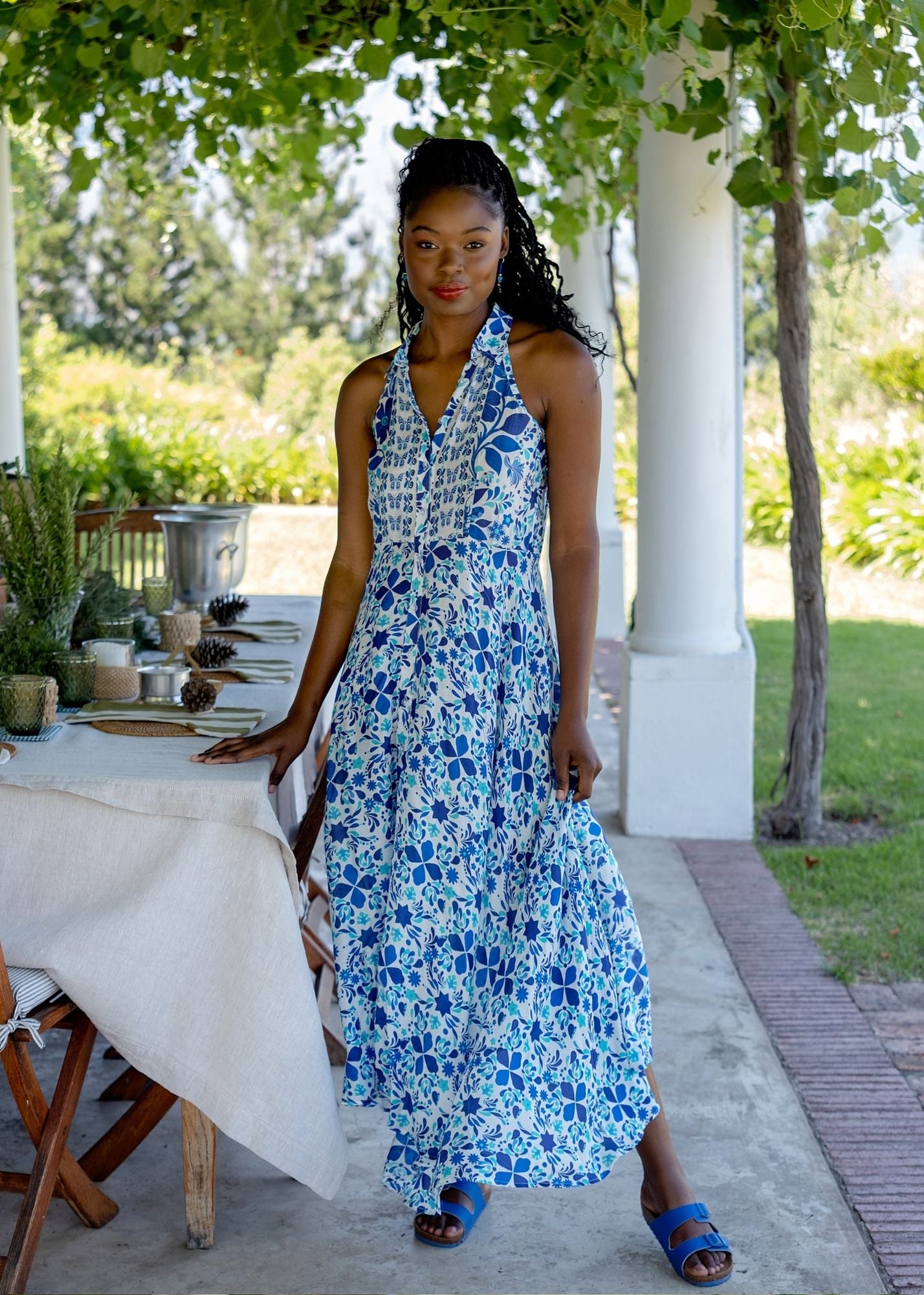 Tracy Dress in Butterfly Blue