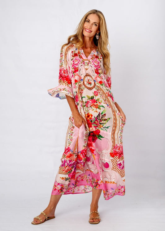 Jubilee Dress in Pink Flower Garden
