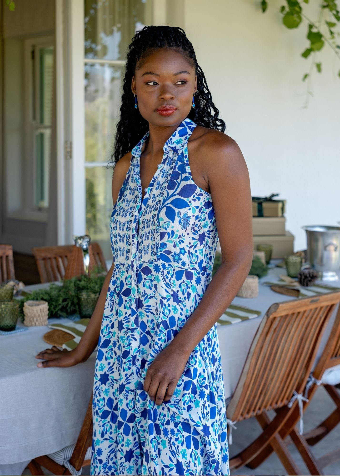 Tracy Dress in Butterfly Blue