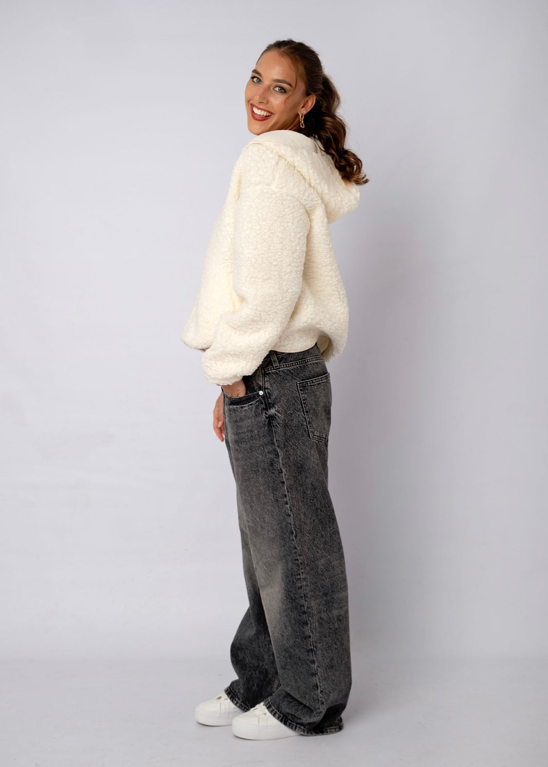 Teddy Jacket in Cream