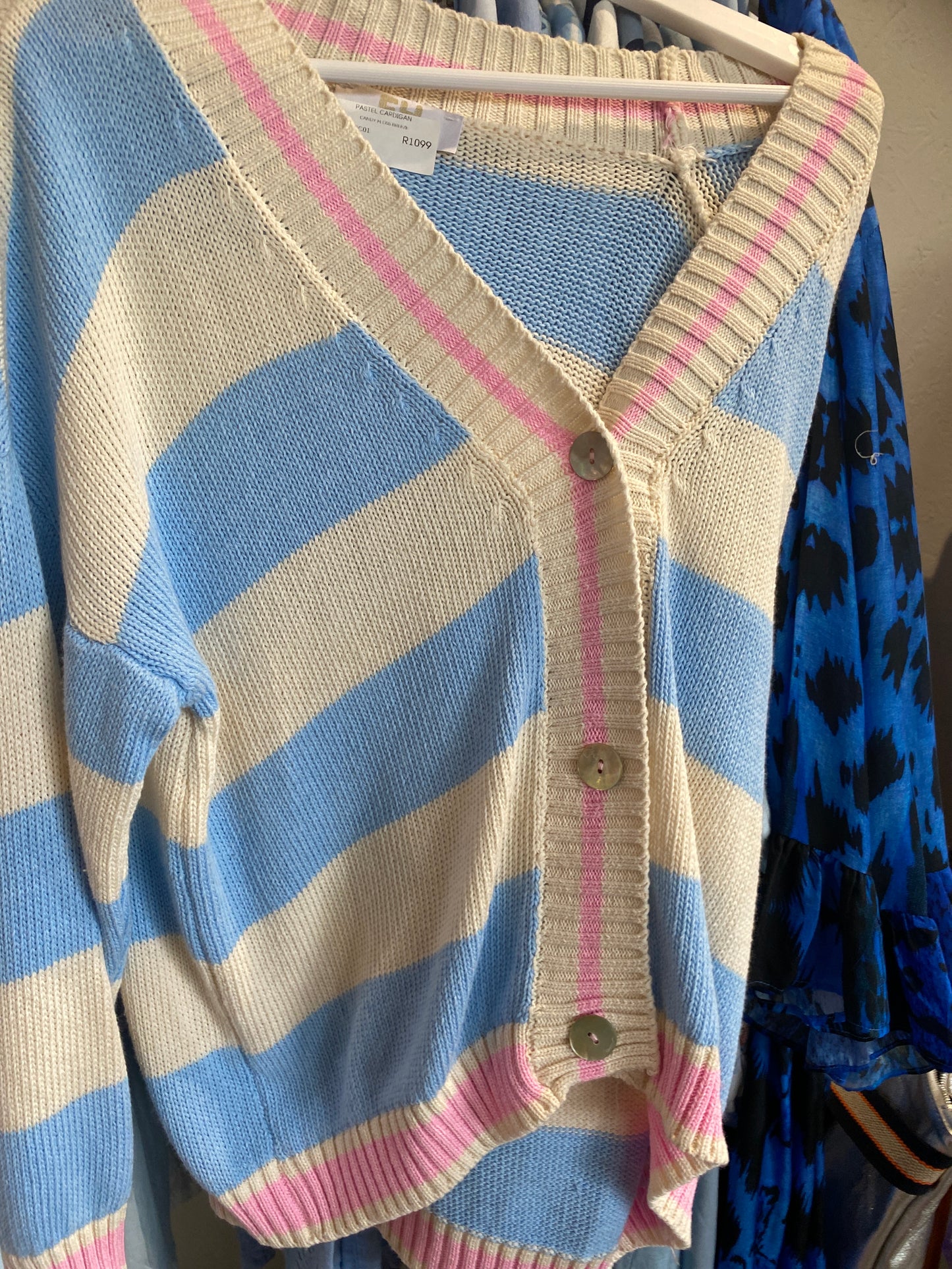 Pastel Knitted Cardigan. **FREE SIZE FITS S - XL