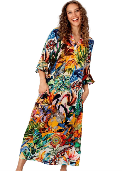 Jubilee Dress in Harvest Leaves