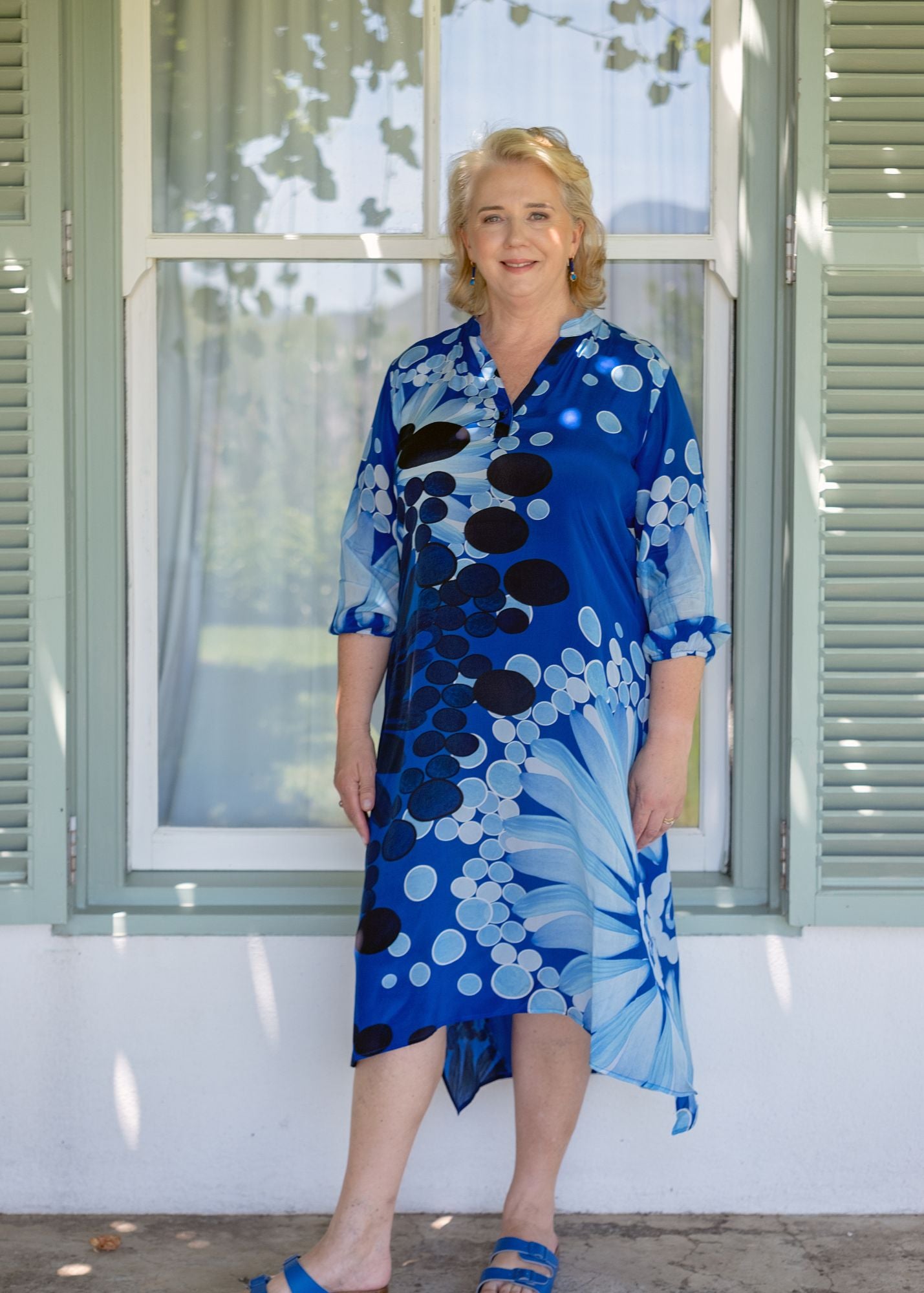 Carli Dress in Blue Pop