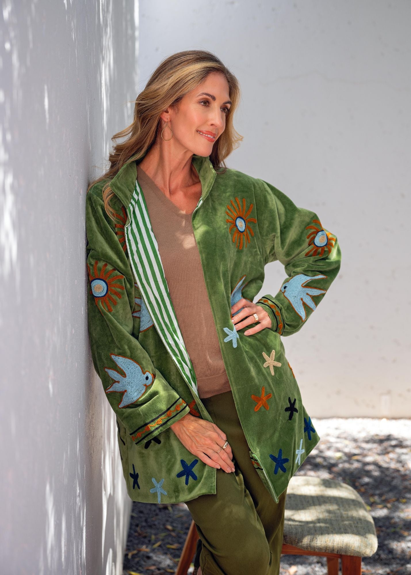 The Love Jacket in Green Peace