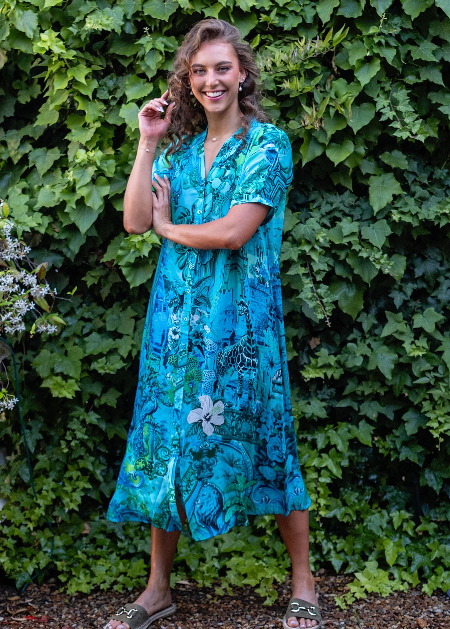 Maxine Dress in Blue Paradise