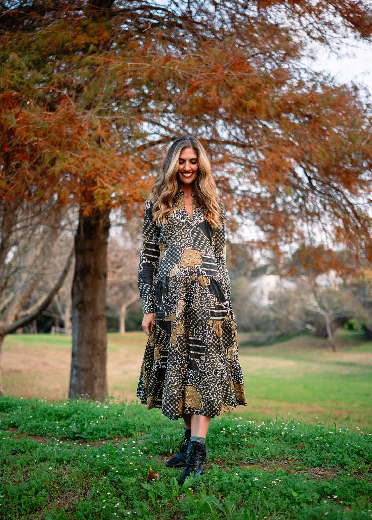 Nina Dress in Terra Mosaic