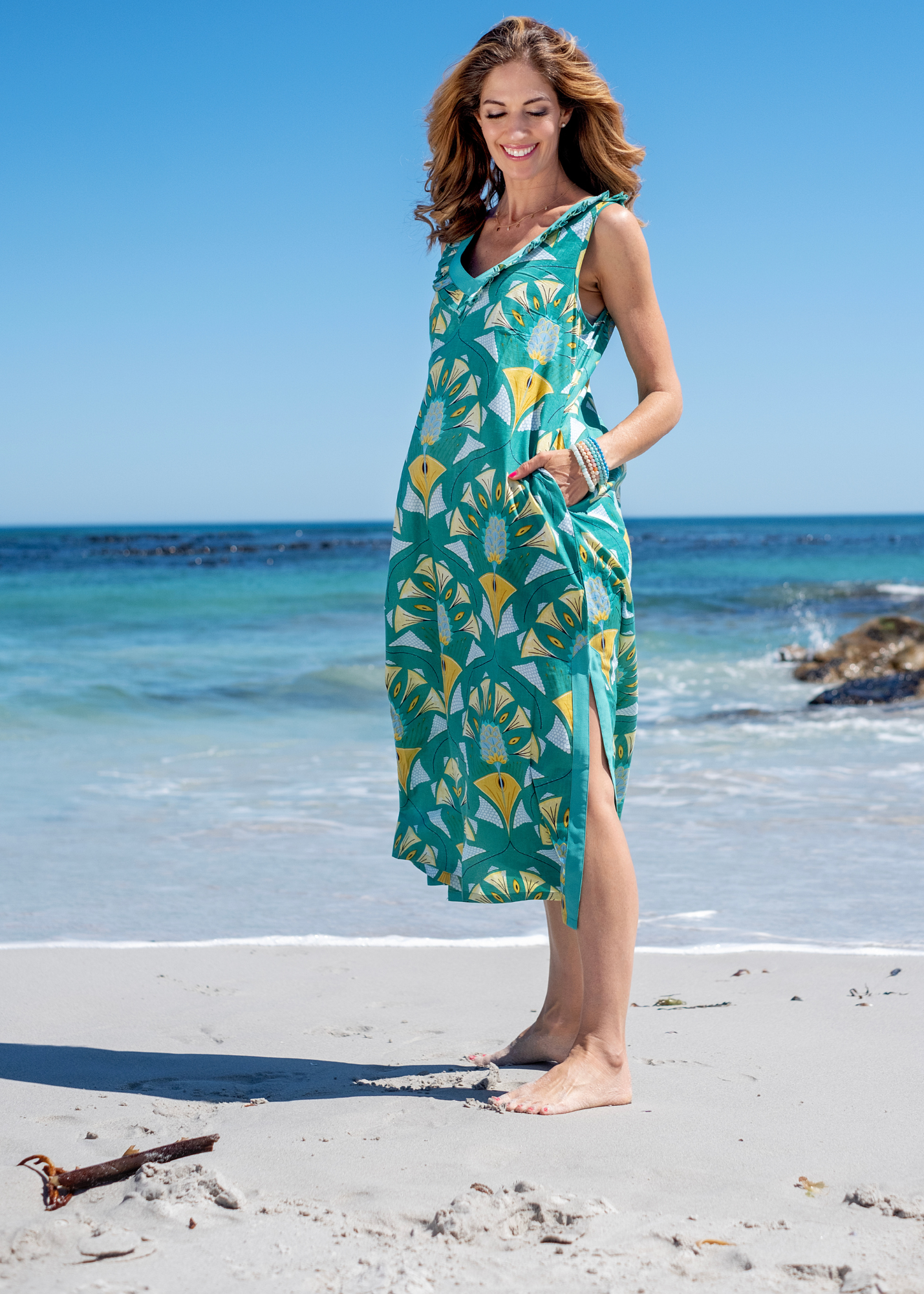 Purdy Dress, Green Floral