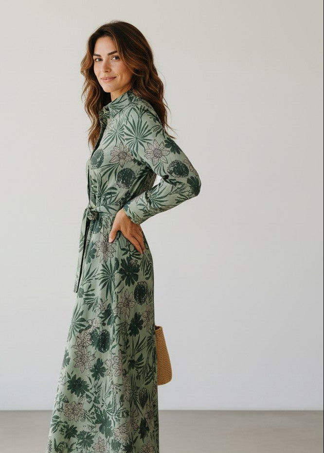Marigold dress Green Bloom