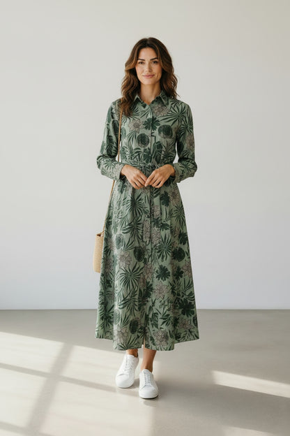 Marigold dress Green Bloom
