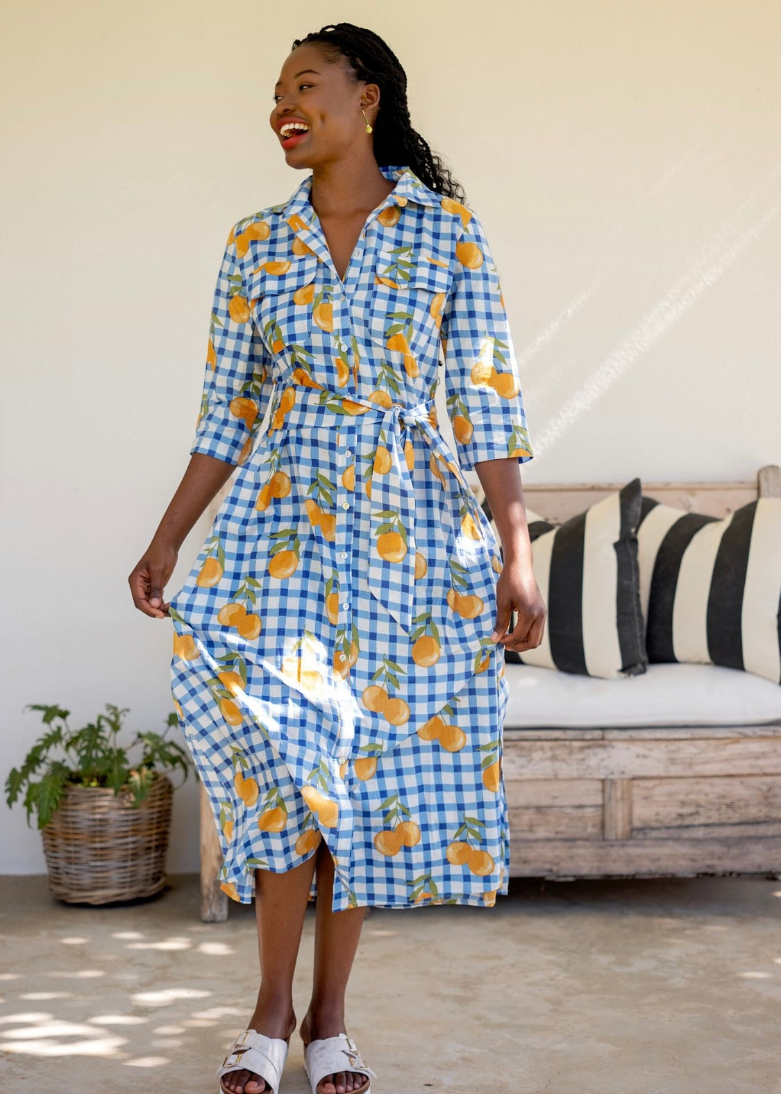 Betty Button dress in Marmalade