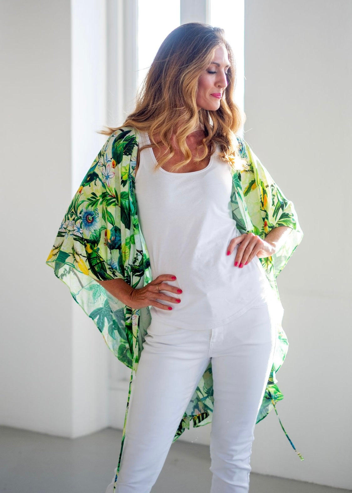 Lara Kaftan in Green Parrot