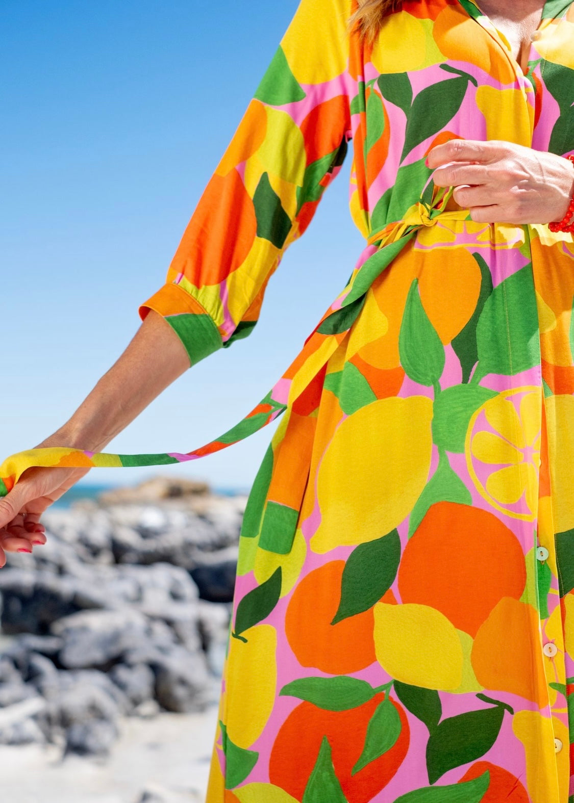 Andrea Dress in Orange citrus