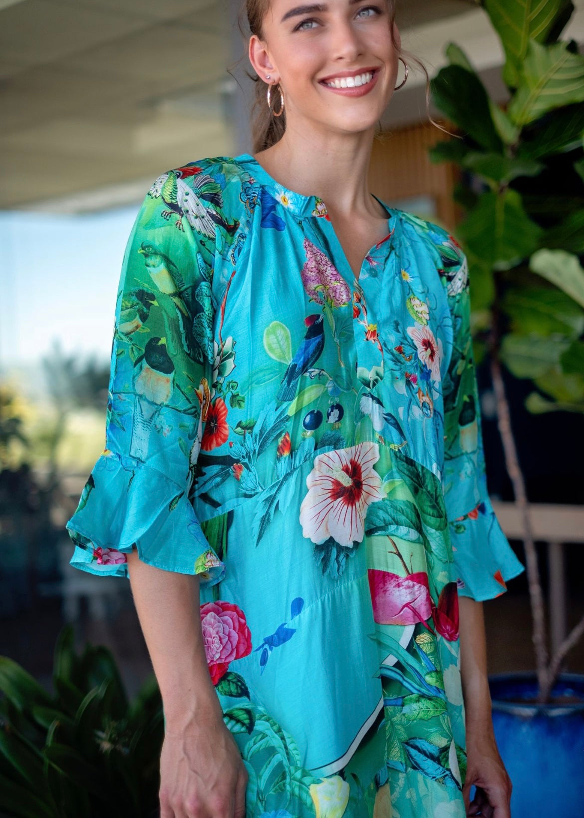 Jubilee Dress in Turquoise Floral
