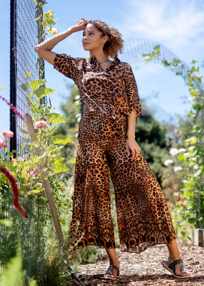 Francis Pants Suit, Brown Safari
