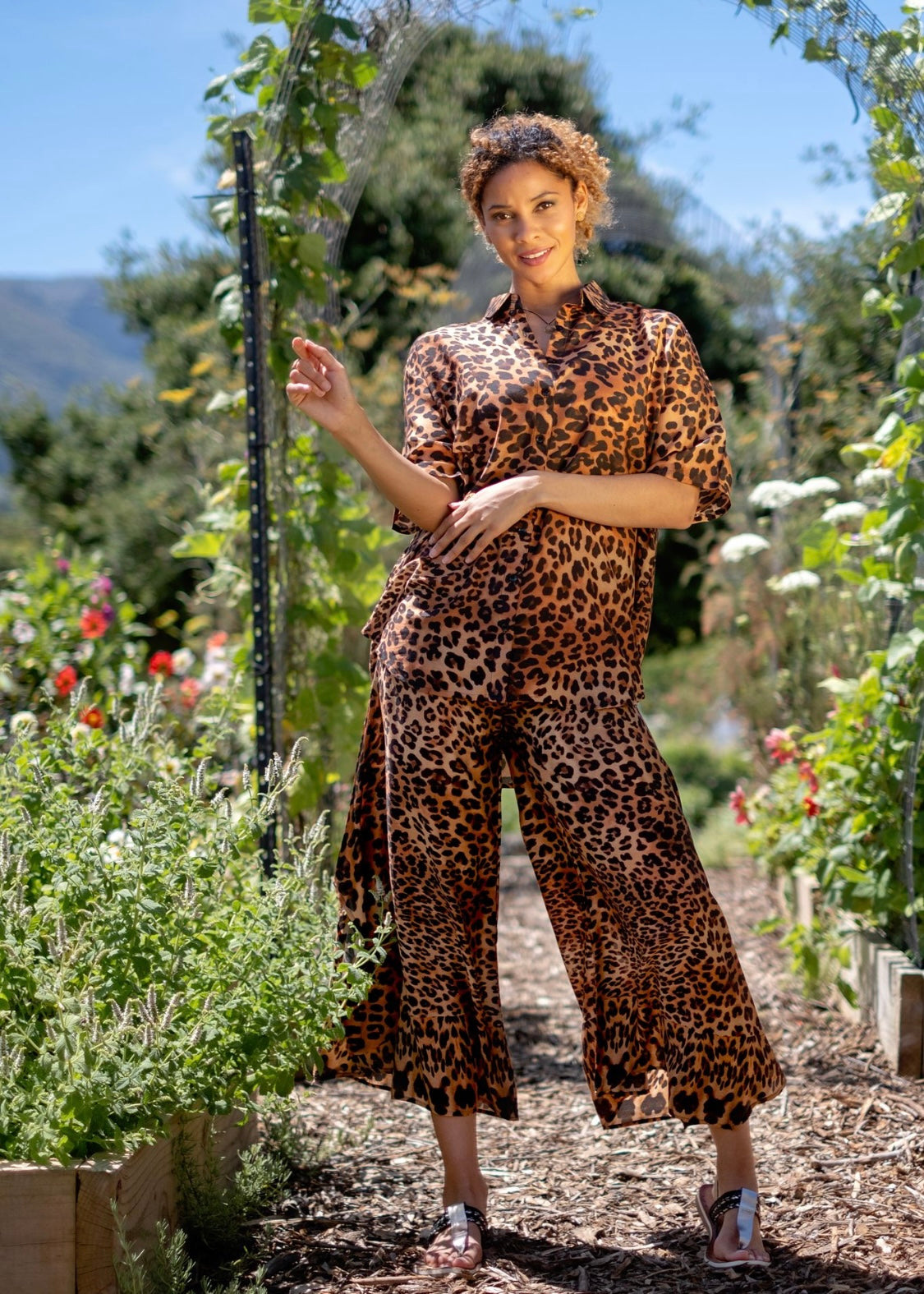 Francis Pants Suit, Brown Safari