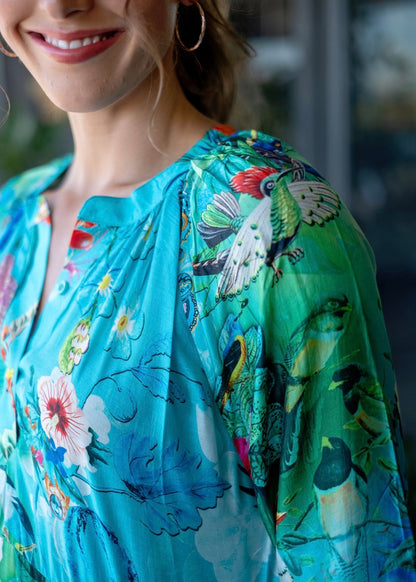 Jubilee Dress in Turquoise Floral