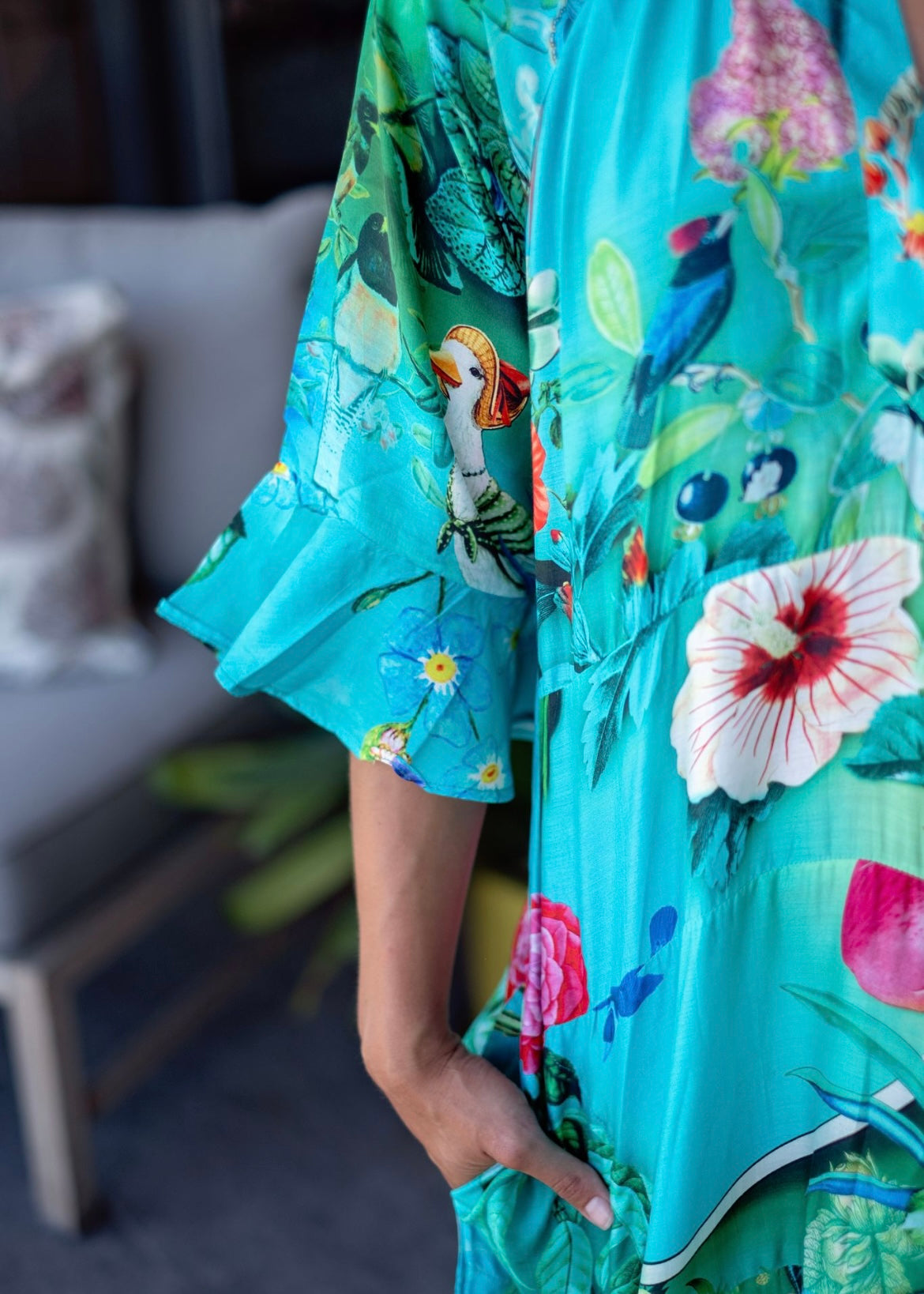 Jubilee Dress in Turquoise Floral