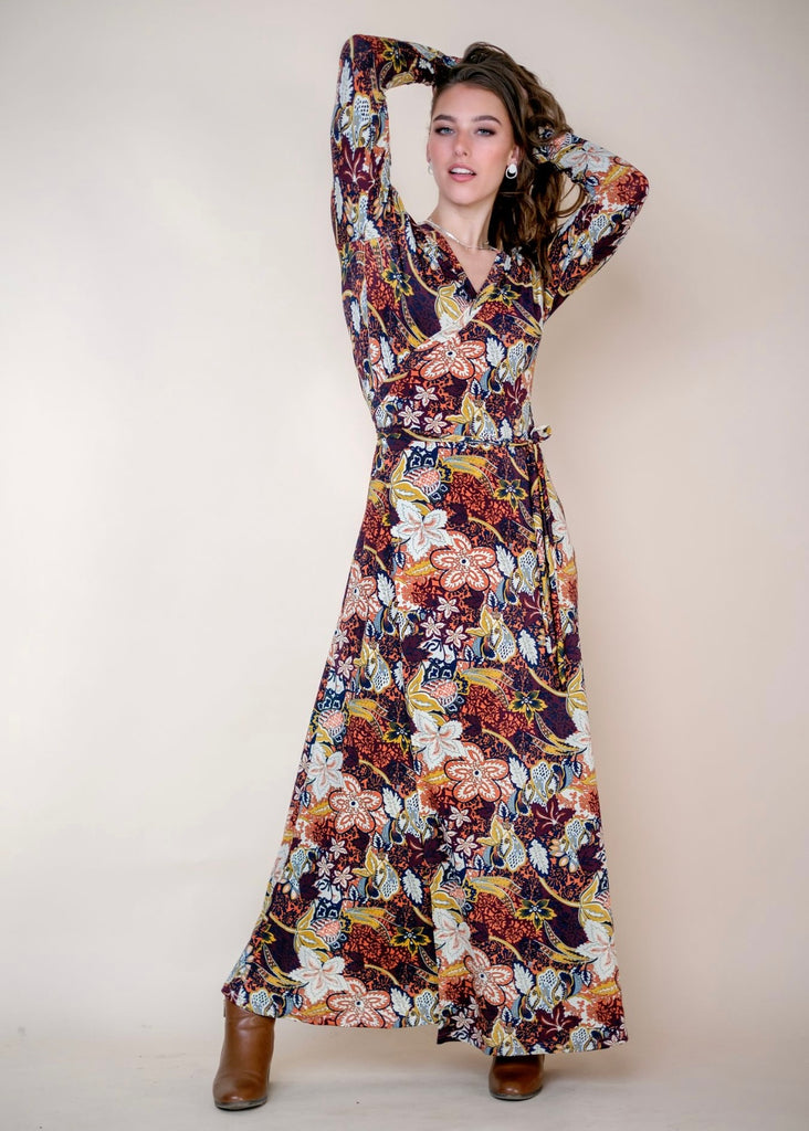 Autumn wrap dress outlet