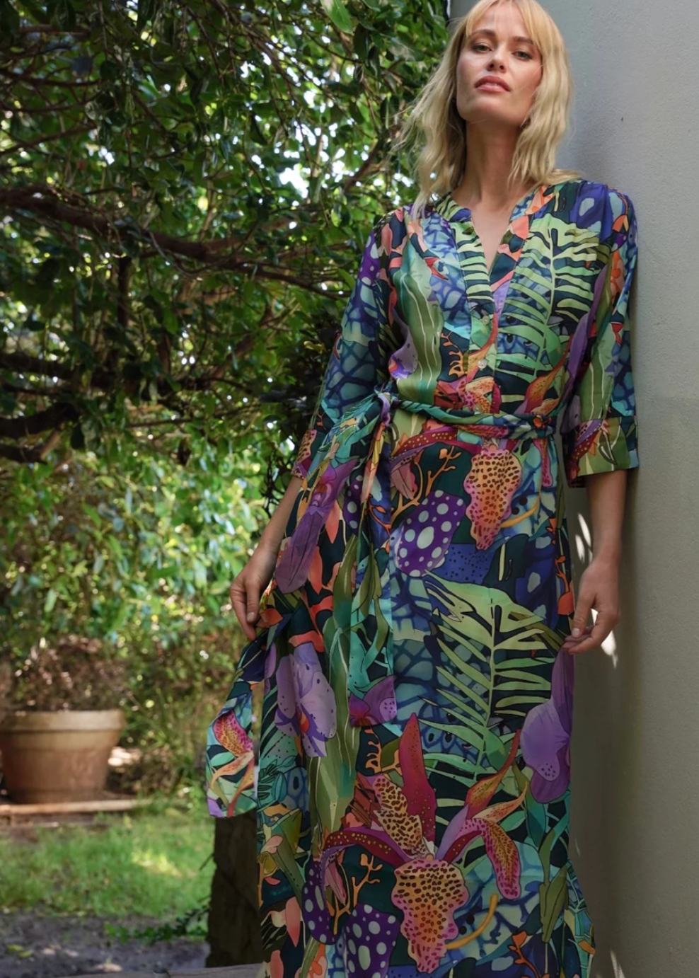 Fergie Cuffed Sleeve  Dress,  Purple Iris