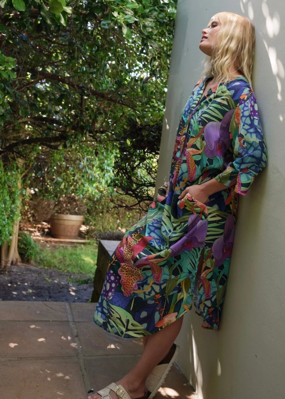 Fergie Cuffed Sleeve  Dress,  Purple Iris