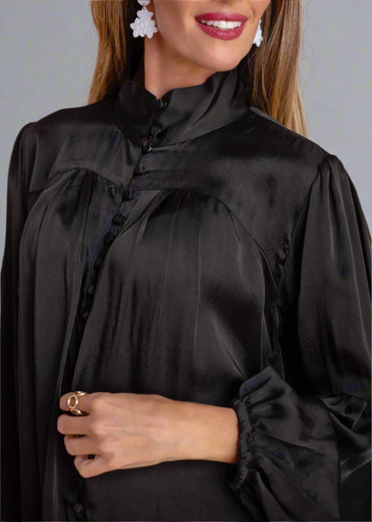 Tiffany blouse, Black silk blend