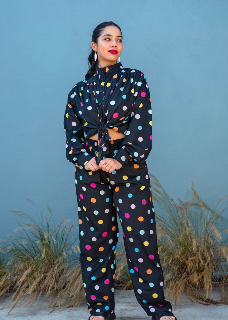 Pant suit, Colourful polkadot