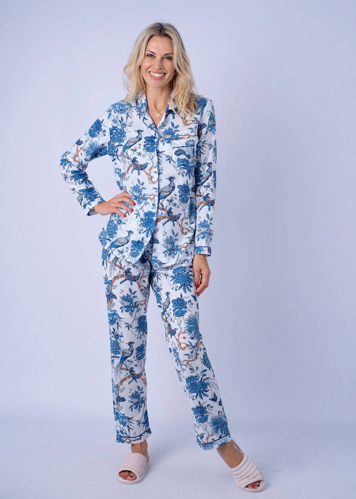 Long pyjama set,  Blue bird